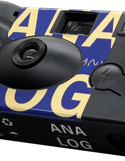 Analog Disposable Camera w/Flash + Development & Digital Uploads (Blue) | 35mm Film Single-Use Camera, 24 Exposures, Pictures Sent to Your Phone